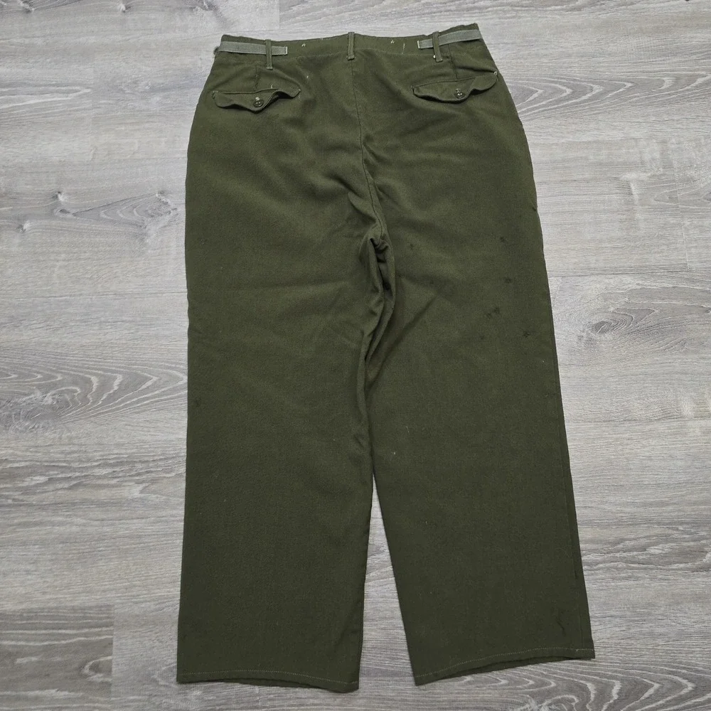 US Army M-1951‎ Heavy Wool Field Trousers 50s Korean War Waldes Zip Medium 34x26